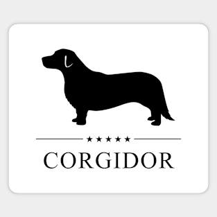 Corgidor Black Silhouette Magnet